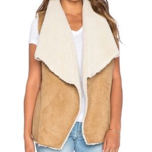 NWOT Velvet by Graham & Spencer Camel Sherpa Vest